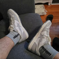 A BATHING APE BAPE Court Sta Low Sneakers in White Grey - product image from the listing.