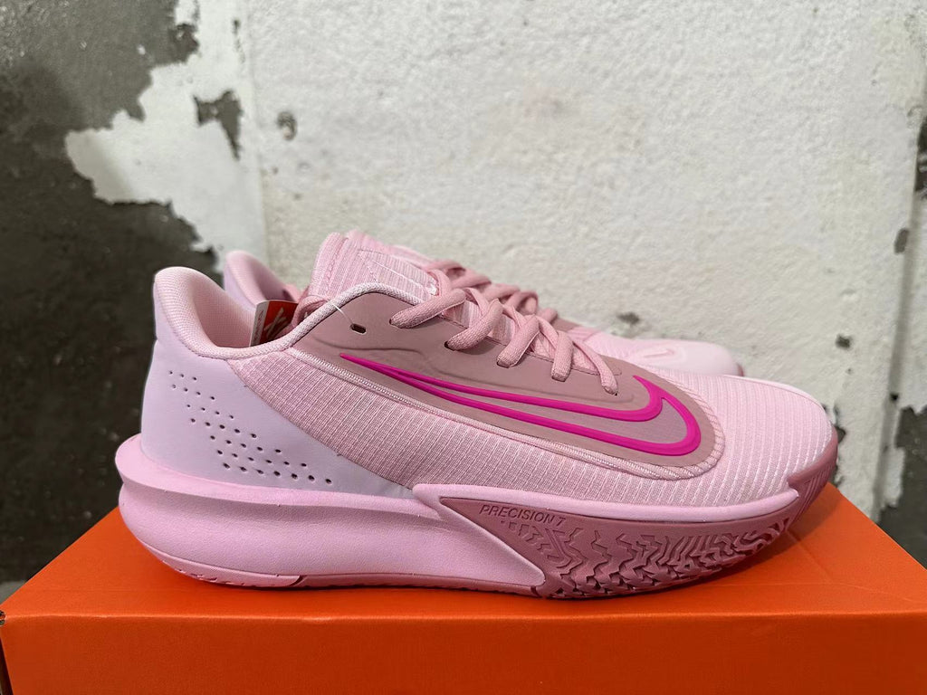 Nike Precision 7 Basketball Shoes in Pink - product image from the listing.