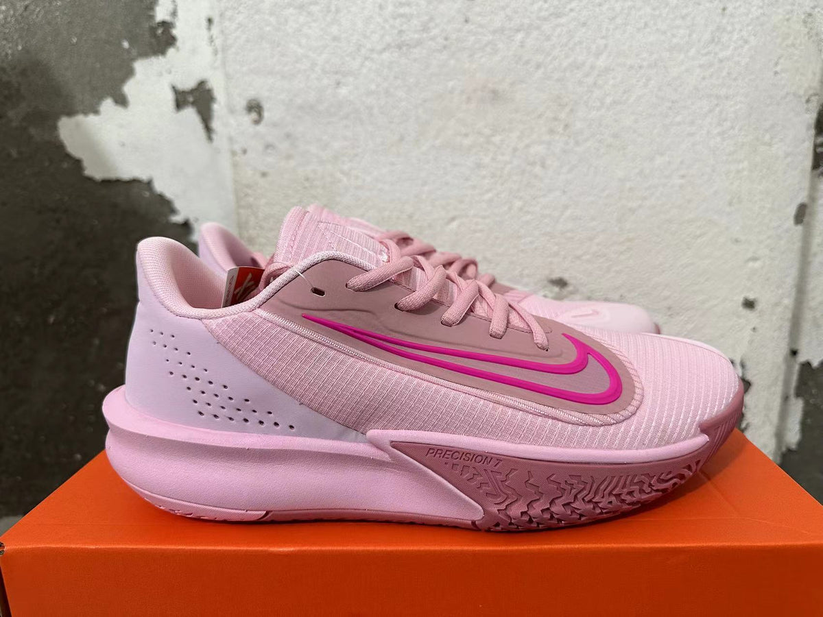 Nike Precision 7 Basketball Shoes in Pink - product image from the listing.