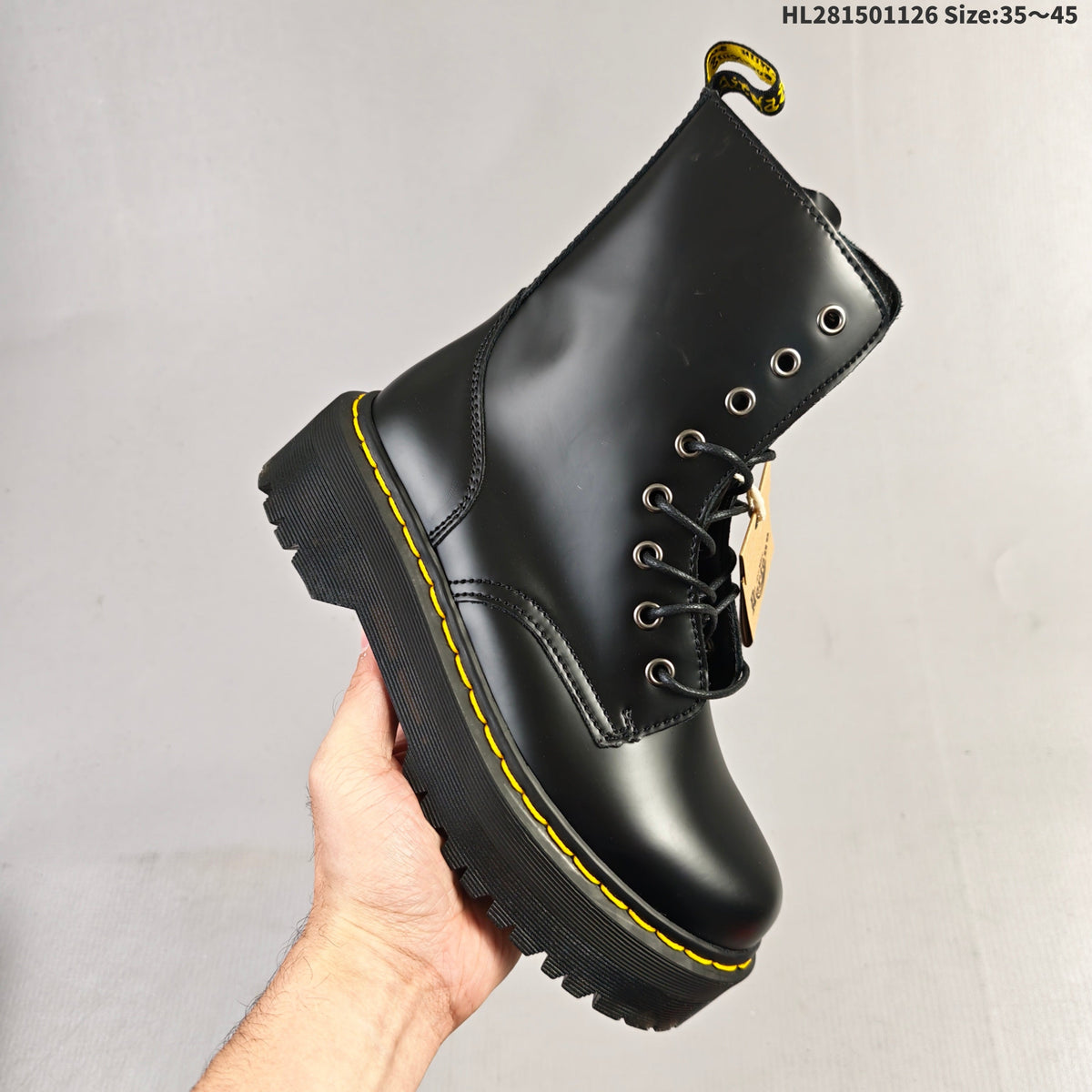 Dr. Martens 1460 Platform Lace-Up Boots, in Black and Brown - product image from the listing.