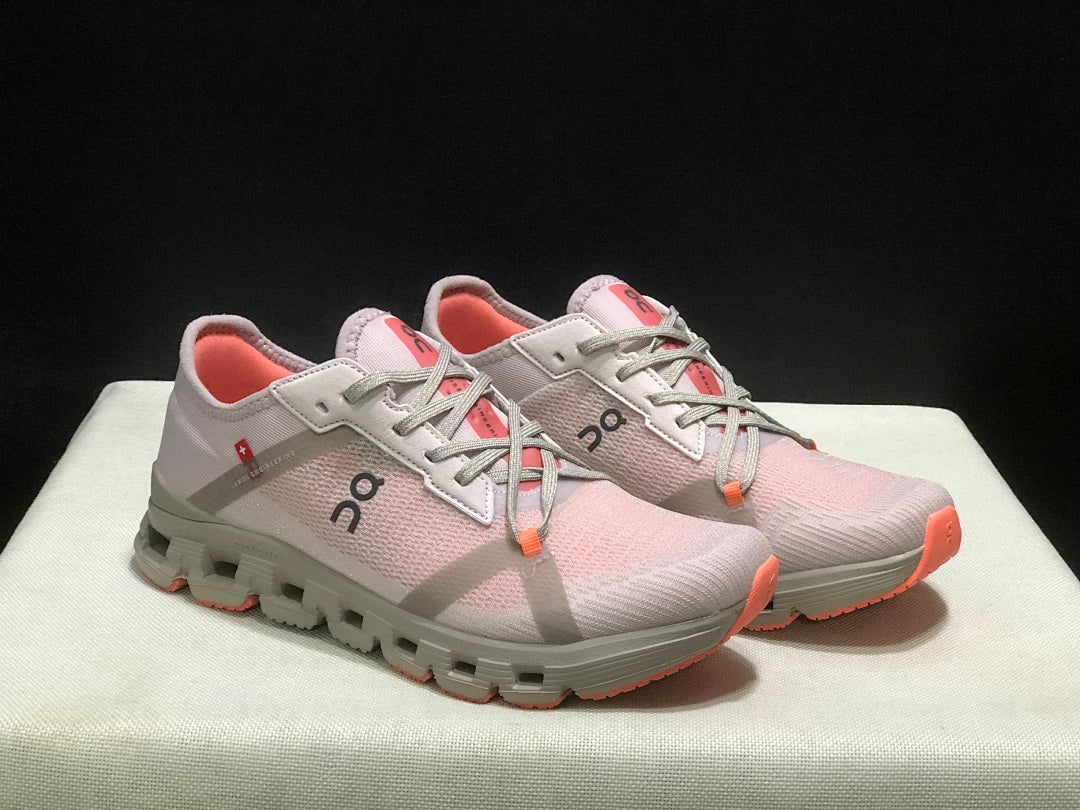 Pink and Gray On Cloud X 4 AD Sneakers - product image from the listing.