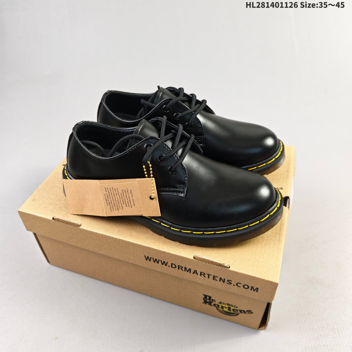 Dr. Martens 1460 Smooth Black Platform Lace-Up Footwear - product image from the listing.