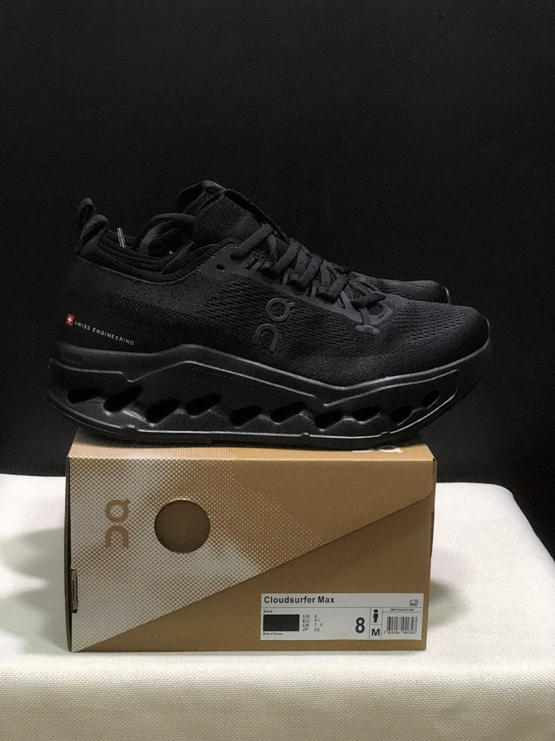 On Cloudsurfer Max Running Sneakers in Black - product image from the listing.