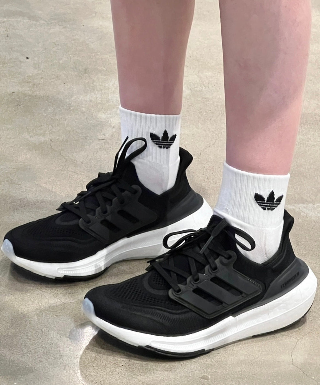 adidas Ultraboost 23 Light Running Shoes in Black White GY9351 - product image from the listing.