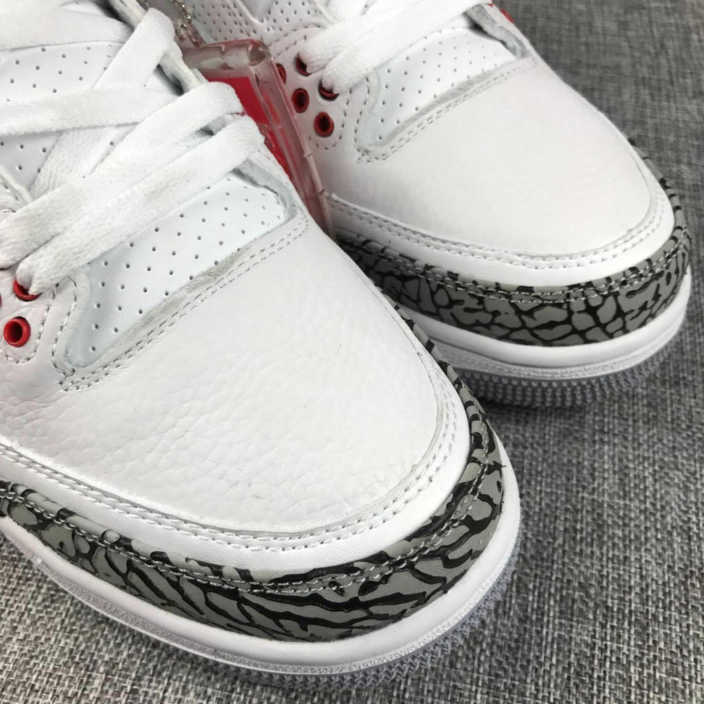 White Cement Sneakers - Air Jordan 3 Retro - product image from the listing.