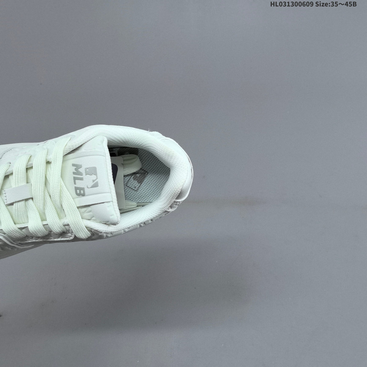 White MLB NY Low-Top Platform Sneakers - product image from the listing.