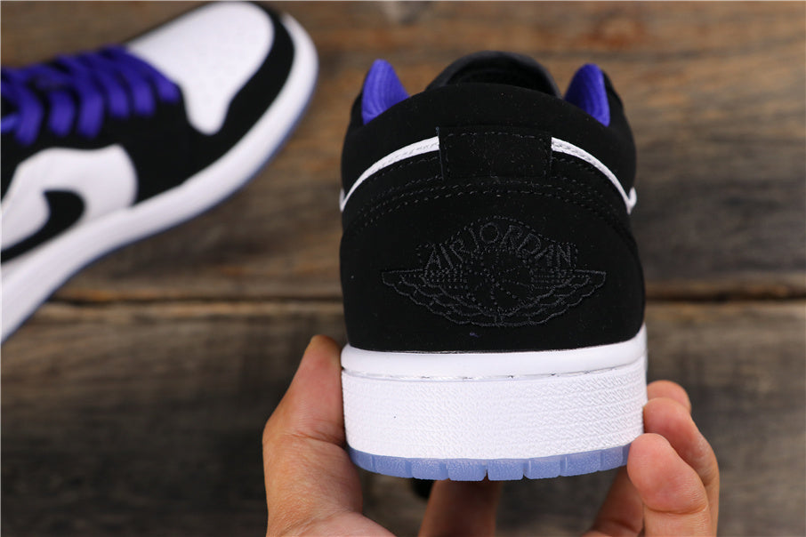 White Black Concord Sneakers - Air Jordan 1 Low 553558-108 - product image from the listing.
