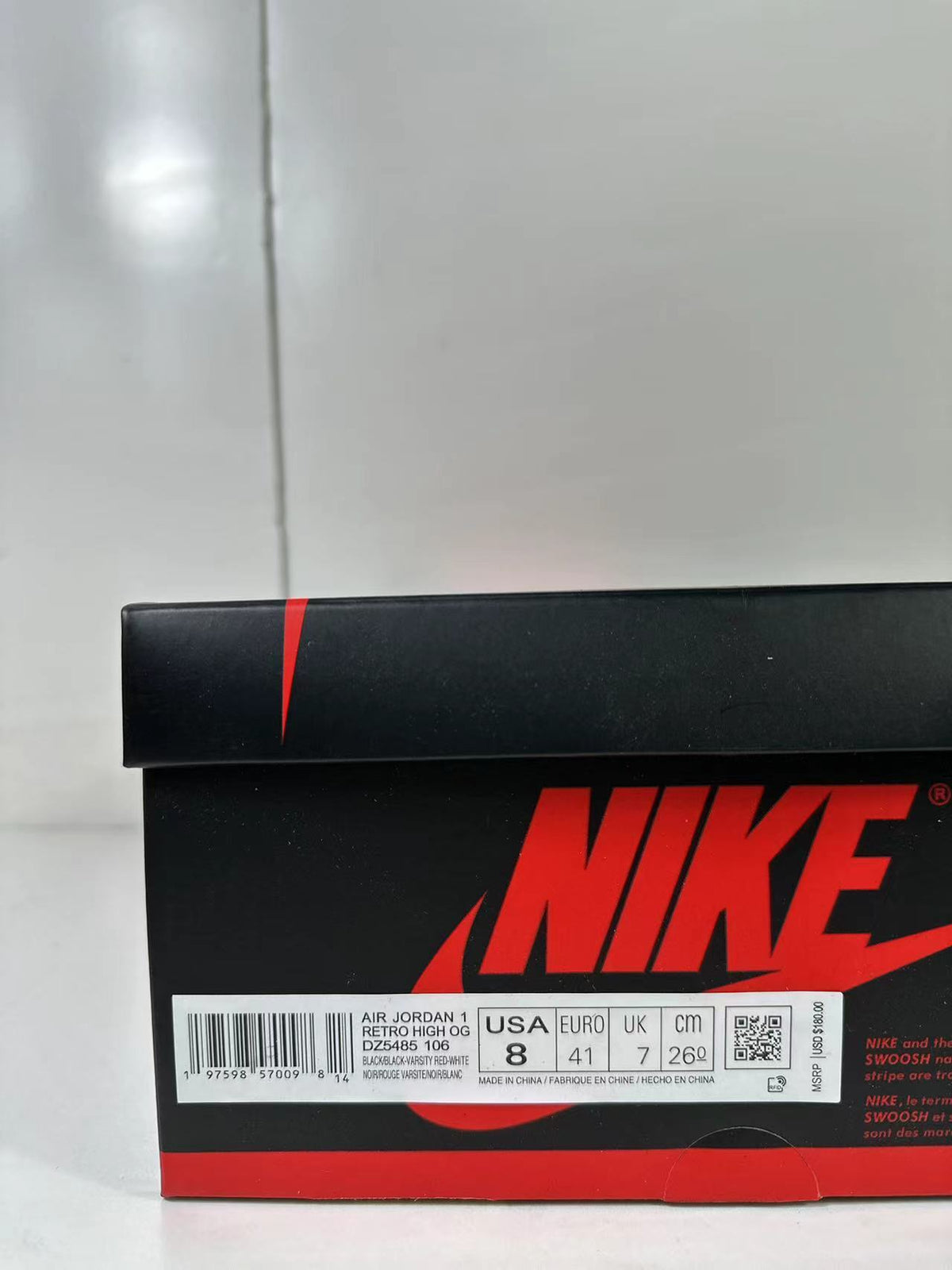 Air Jordan 1 High OG Black Toe Reimagined DZ5485-106 - product image from the listing.