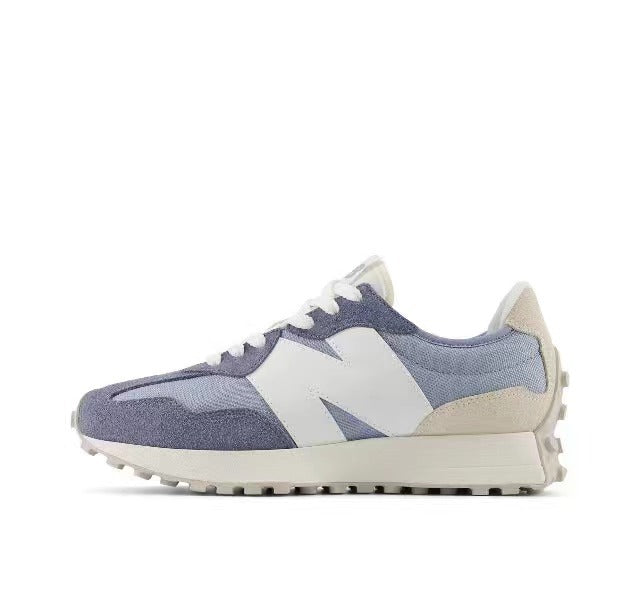 Blue Gray and Cream New Balance U327FH Sneakers - product image from the listing.