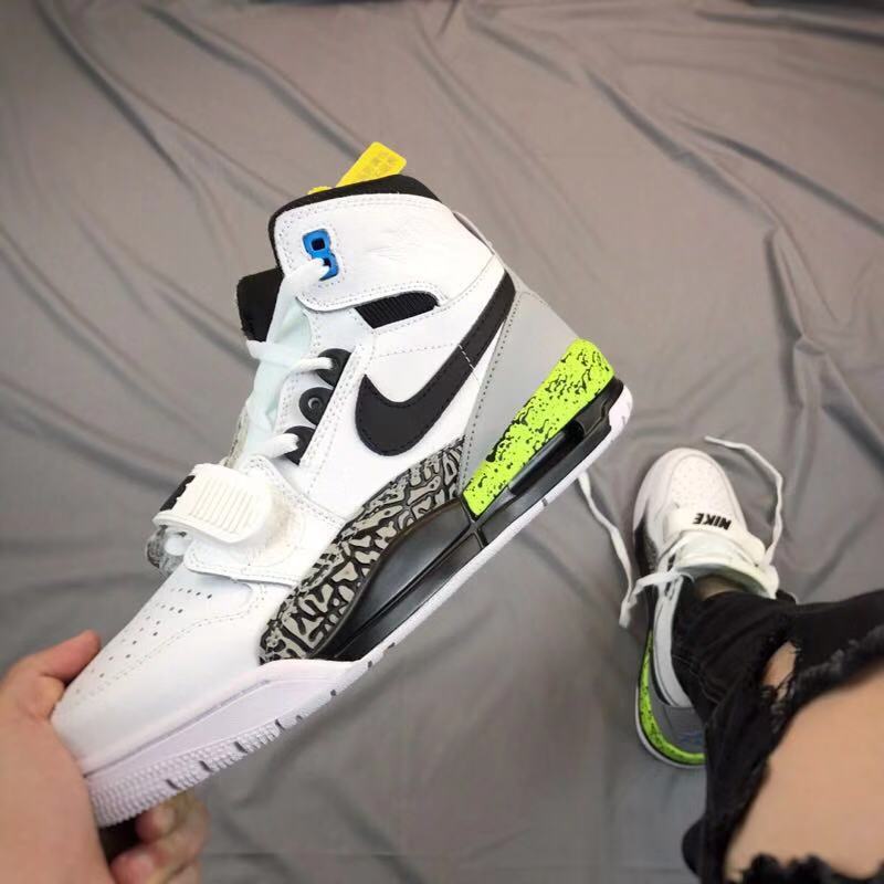 Air Jordan Legacy 312 High-Top Sneakers White Black Volt - product image from the listing.