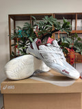 Silver and Red ASICS F2 Sneakers - product image from the listing.
