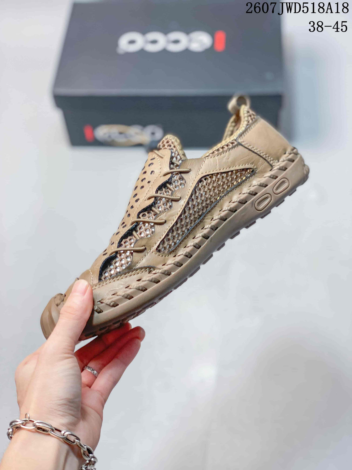 ECCO 2607JWD518A18 Tan Outdoor Trail Trainers - product image from the listing.
