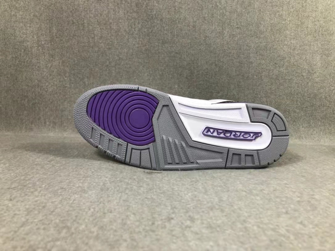 Air Jordan 3 SE Denim White Purple Sneakers - product image from the listing.