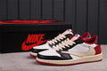 Air Jordan 1 Low White Black Red Sail Sneakers - product image from the listing.