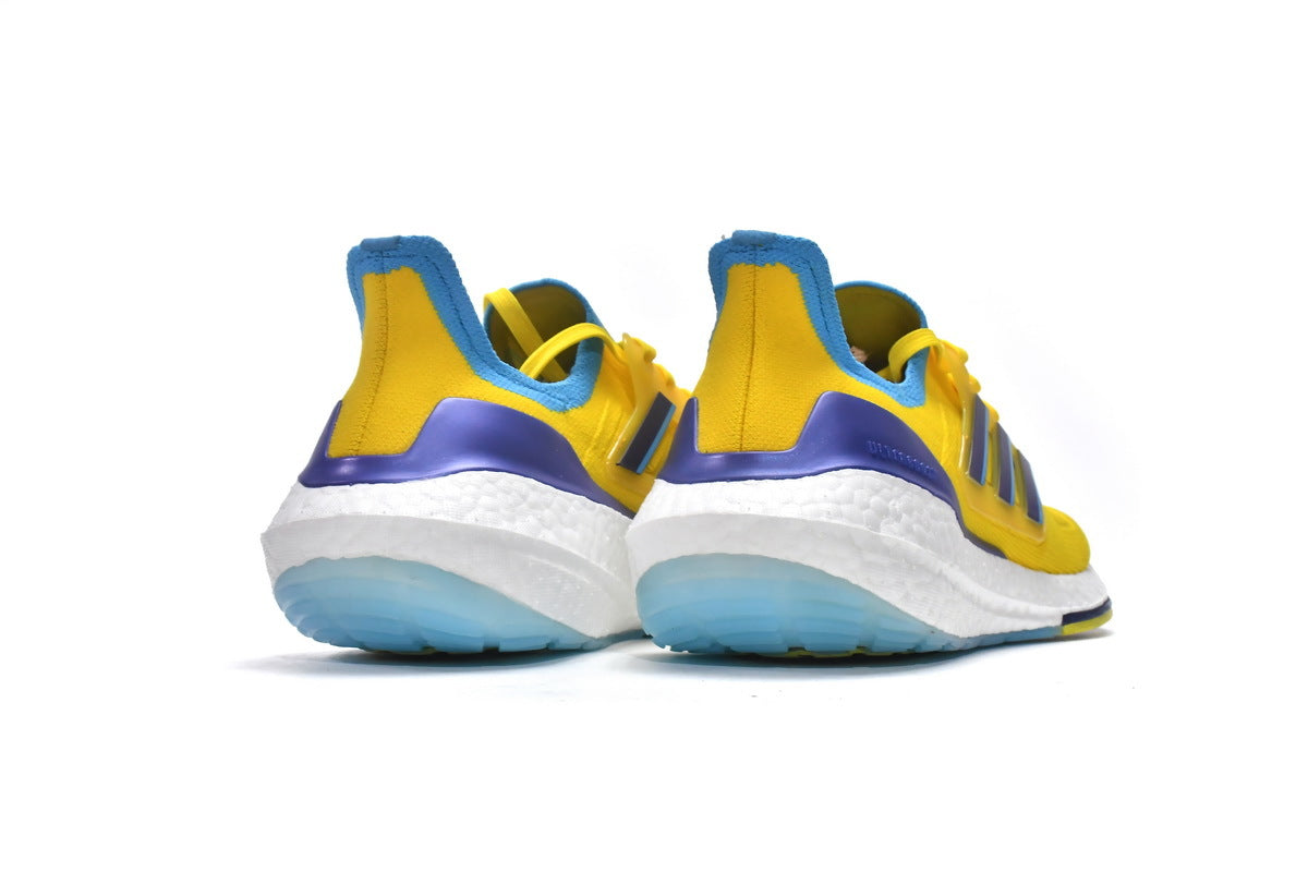 adidas UltraBoost 22 Shoes for Running, Yellow and Blue, GW1710 - product image from the listing.