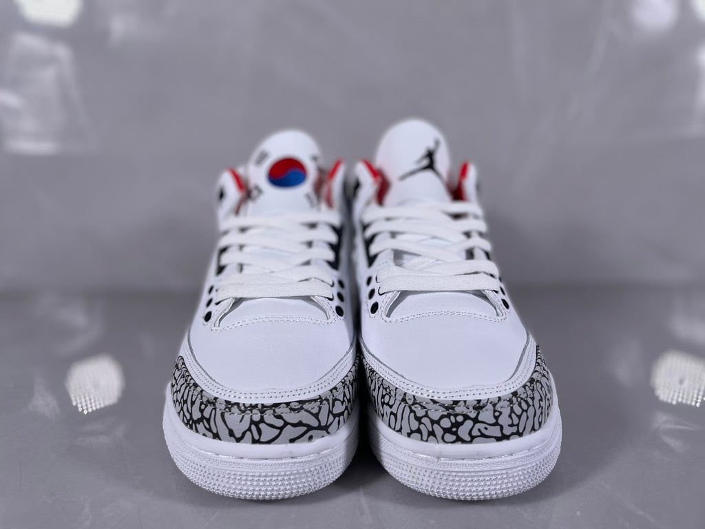 White Cement Sneakers - Jordan 3 Retro - product image from the listing.
