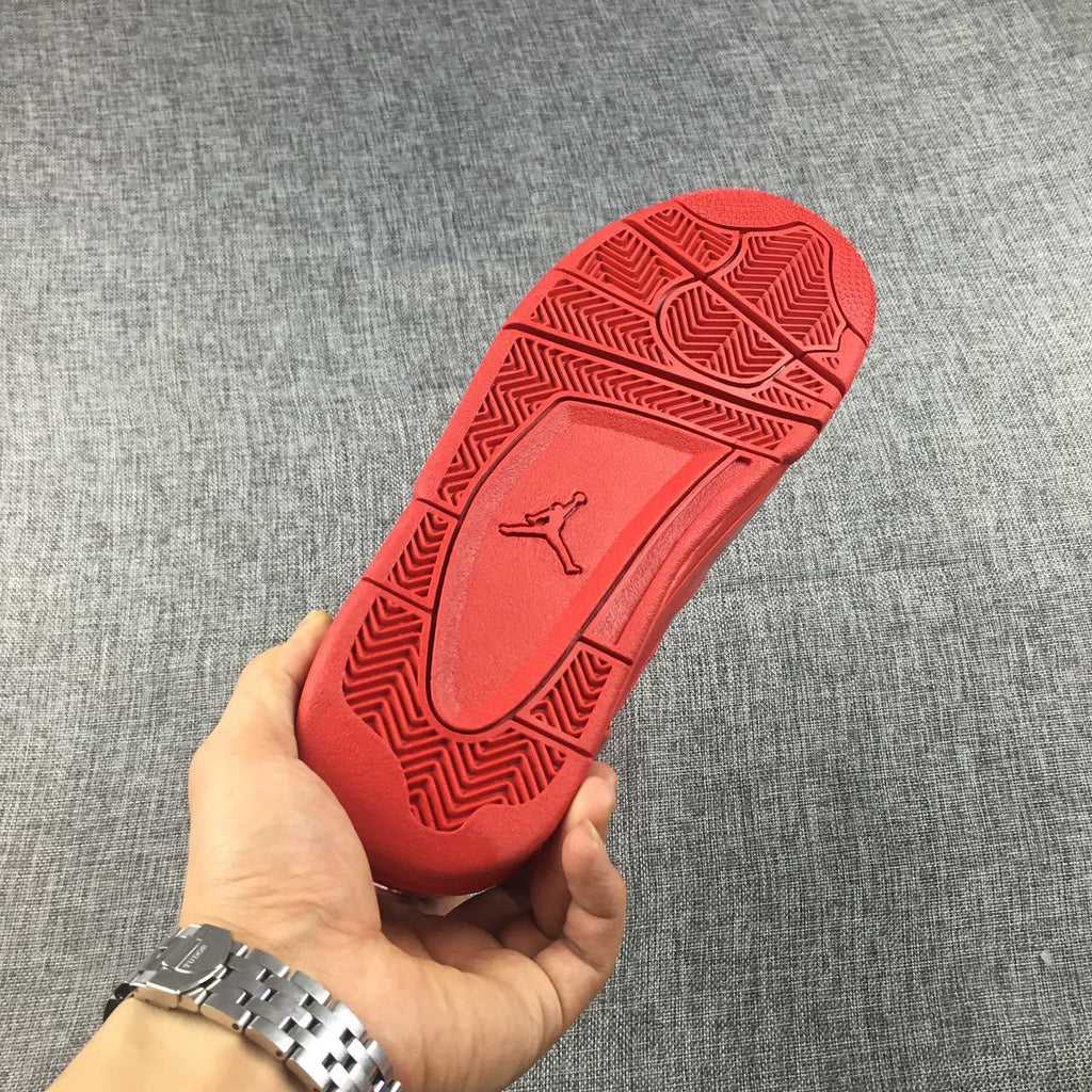 Air Jordan 4 Red Patent Leather Sneakers - product image from the listing.