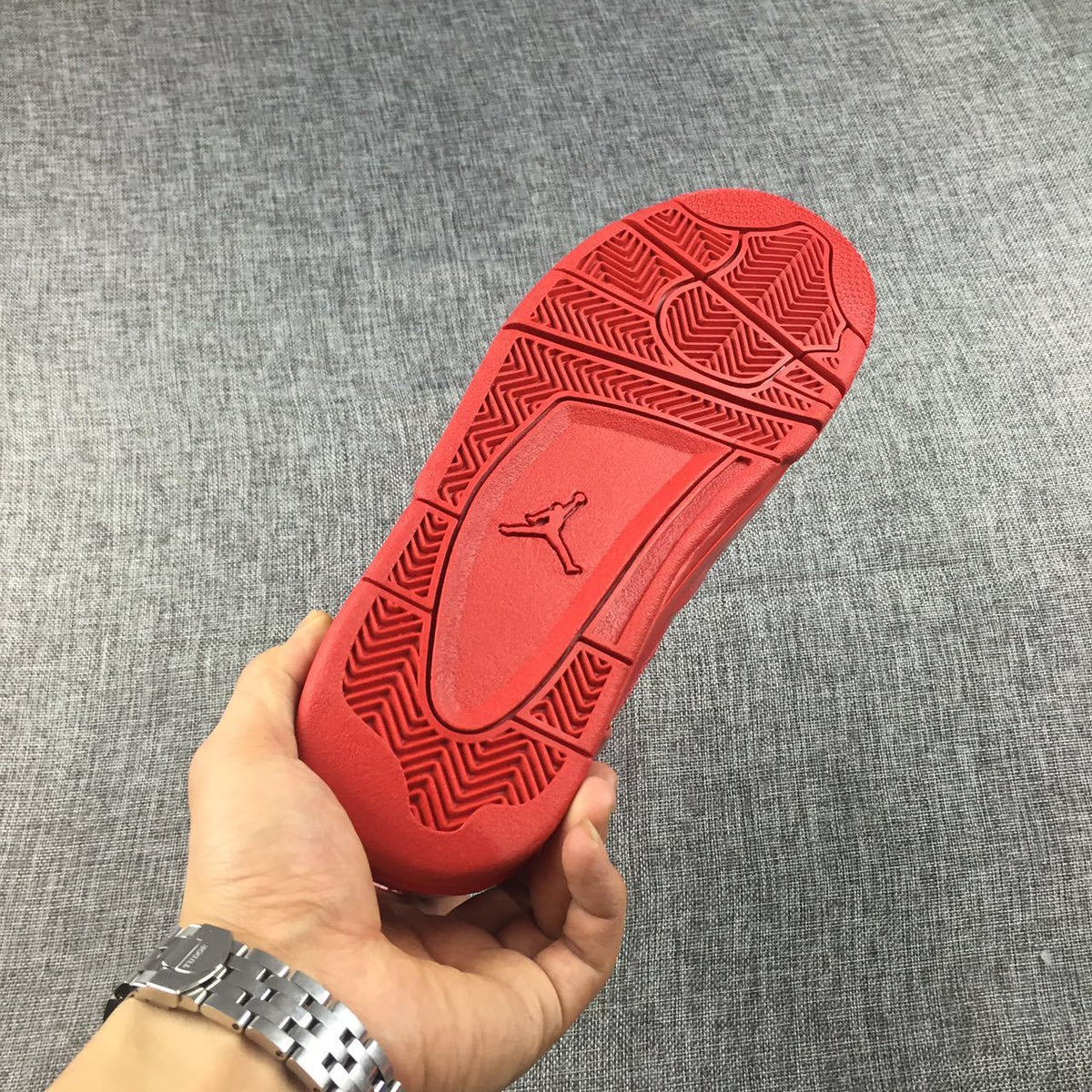 Air Jordan 4 Red Patent Leather Sneakers - product image from the listing.