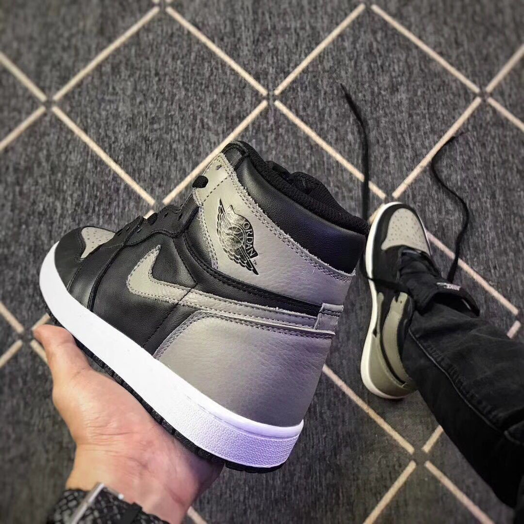 Air Jordan 1 High Shadow Sneakers in Black and Grey - product image from the listing.