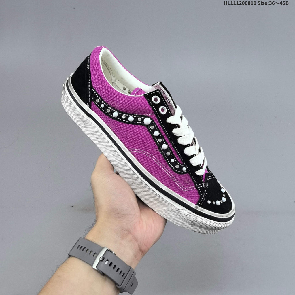 Vans Old Skool Platform Low-Top Sneakers, in Purple and Black - product image from the listing.