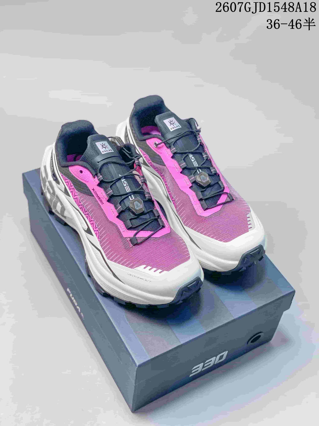 Kailas FUGA DU 2 Trail Running Shoes in Pink White Black - product image from the listing.