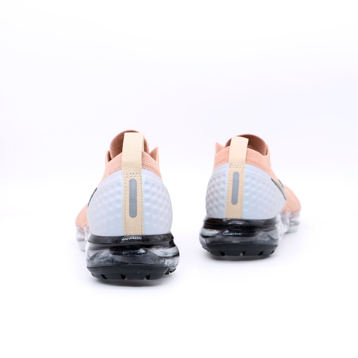 Nike Air VaporMax Flyknit Trainers Peach Style 942843-6029 - product image from the listing.