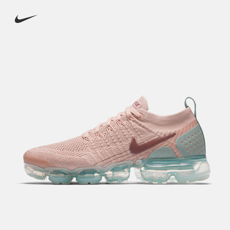 Nike Air VaporMax Flyknit 2 Sneakers in Pink Knit 942843-203 - product image from the listing.