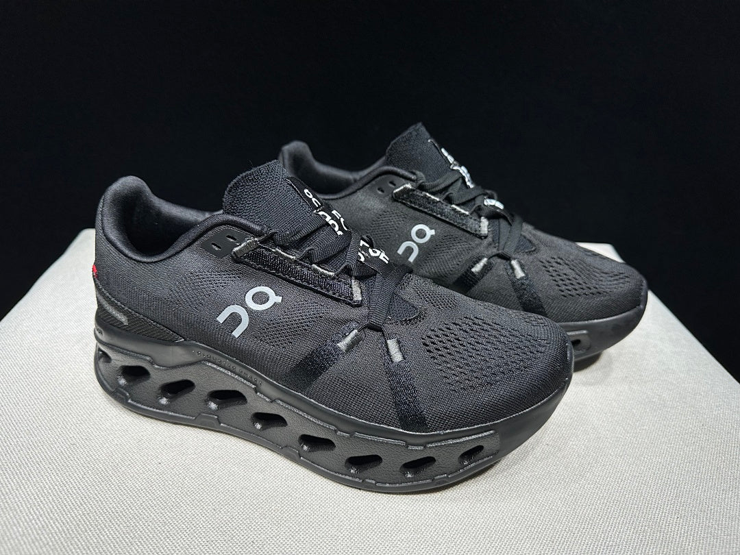 On Cloudeclipse Running Shoes, All in Black - product image from the listing.