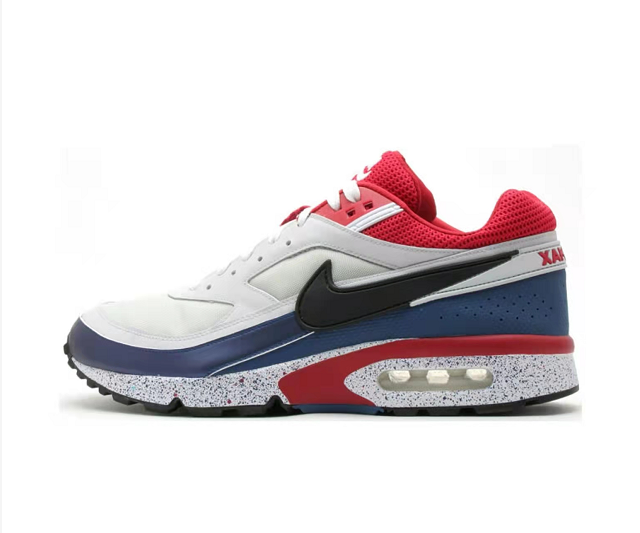 Nike White, Blue and Red Air Cushion Trainers - product image from the listing.