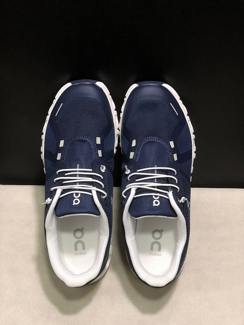 Navy and White On Cloud 6 Sneakers - product image from the listing.