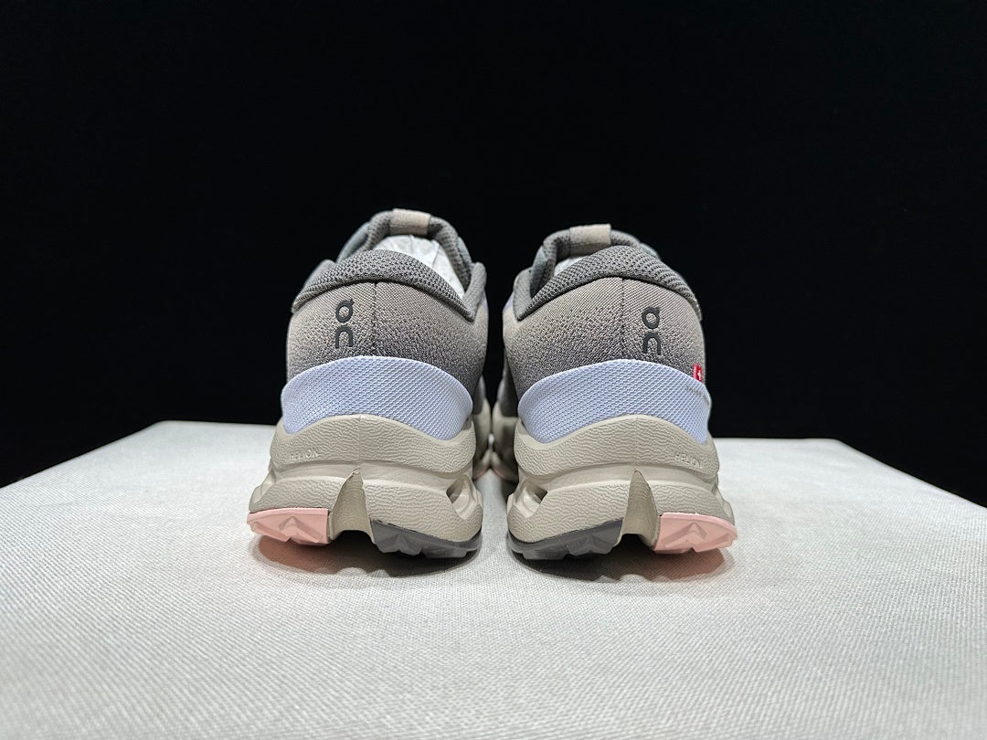 On Cloudsurfer Trail 2 Waterproof Trail Shoes Pink/Brown in Grey - product image from the listing.