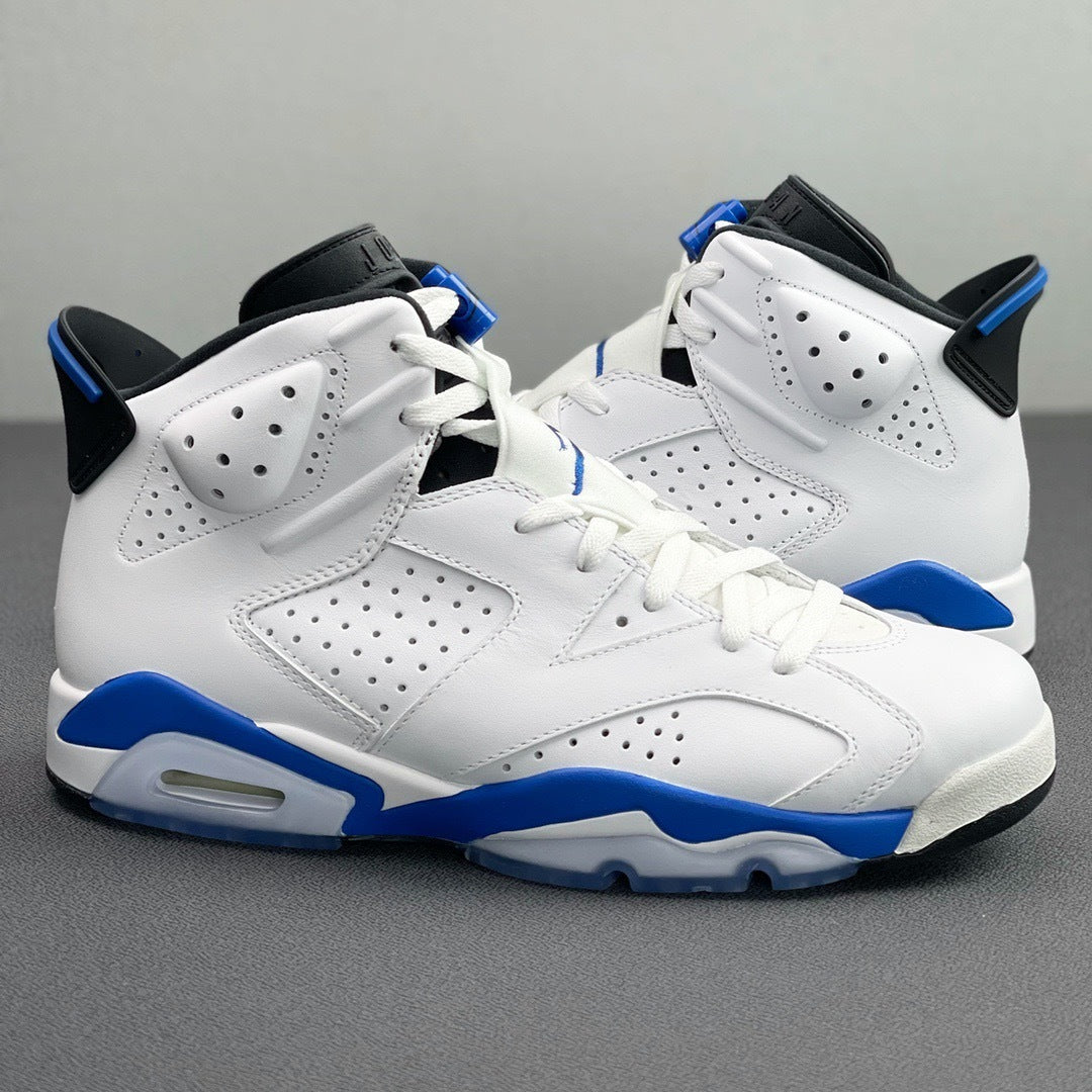 Air Jordan 6 Retro Sport Blue High-Top Sneakers - product image from the listing.