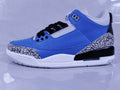 Air Jordan 3 Retro Blue Black Cement Sneakers - product image from the listing.