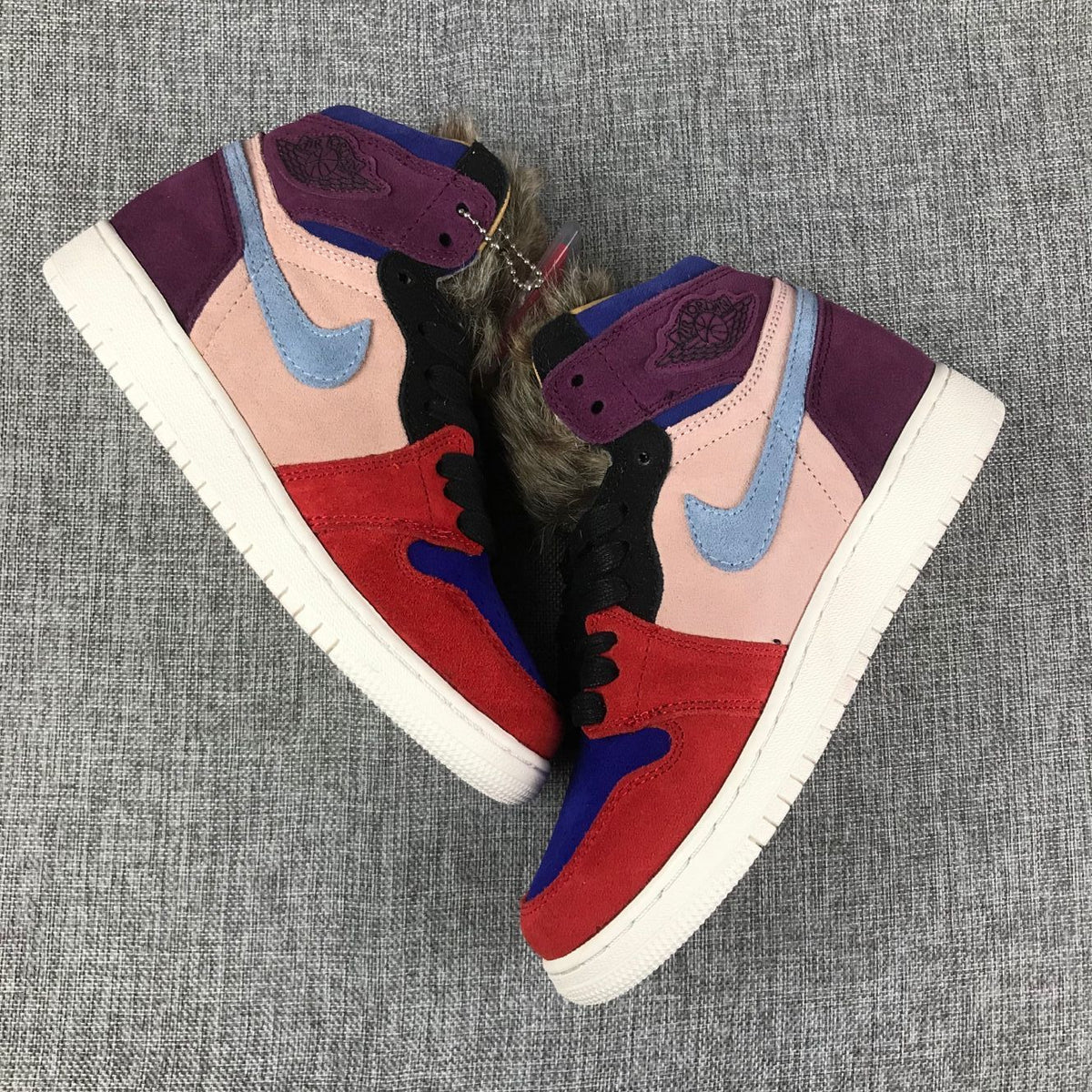 Jordan 1 High Christmas Sneakers in Red Multicolor - product image from the listing.