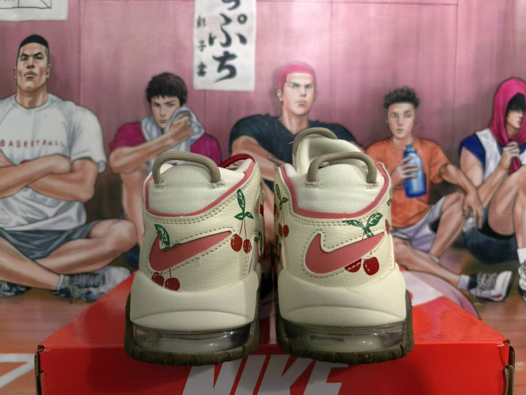 Nike Air More Uptempo Cherry Print Trainers - product image from the listing.