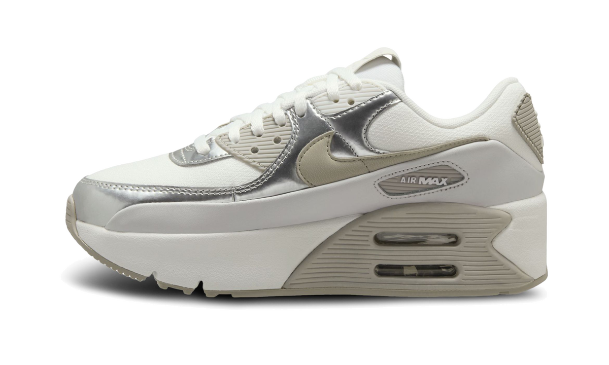 Women's Air Max 90 LV8 "Vast Grey Metallic Platinum" IB0170 101 - product image from the listing.