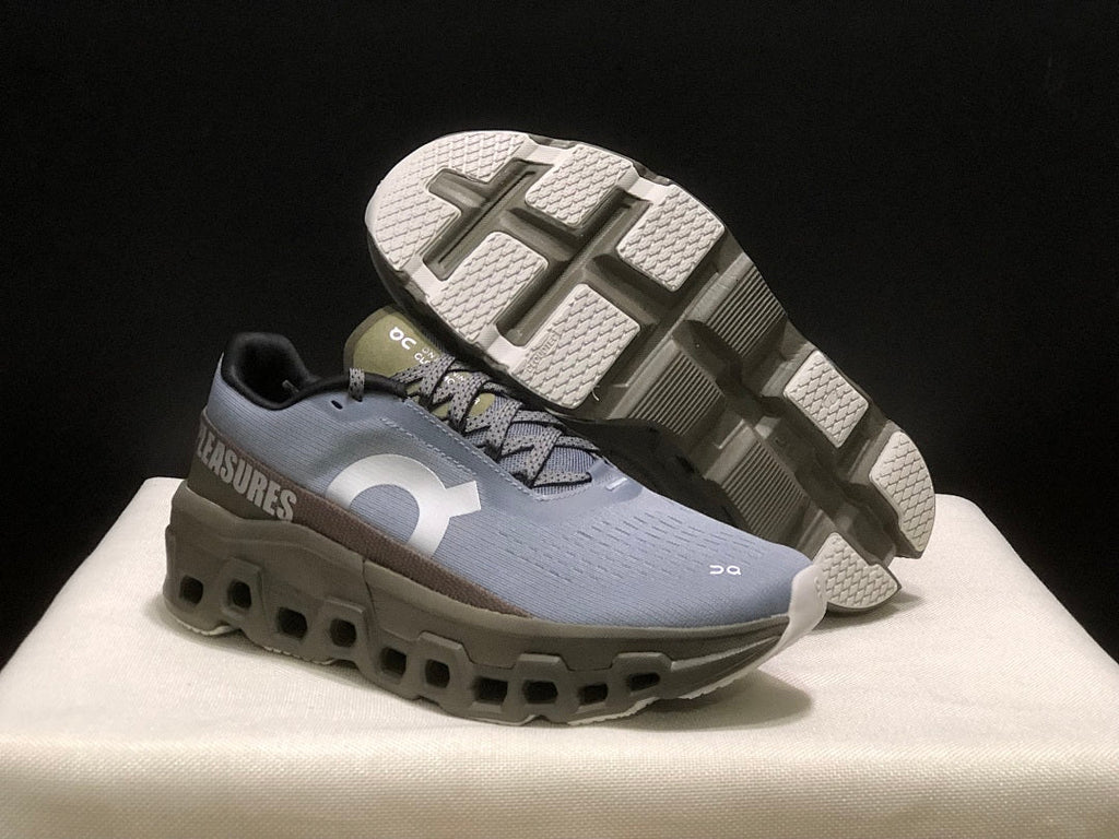 Gray and Olive On Cloudmonster 2 PLEASURES Sneakers - product image from the listing.