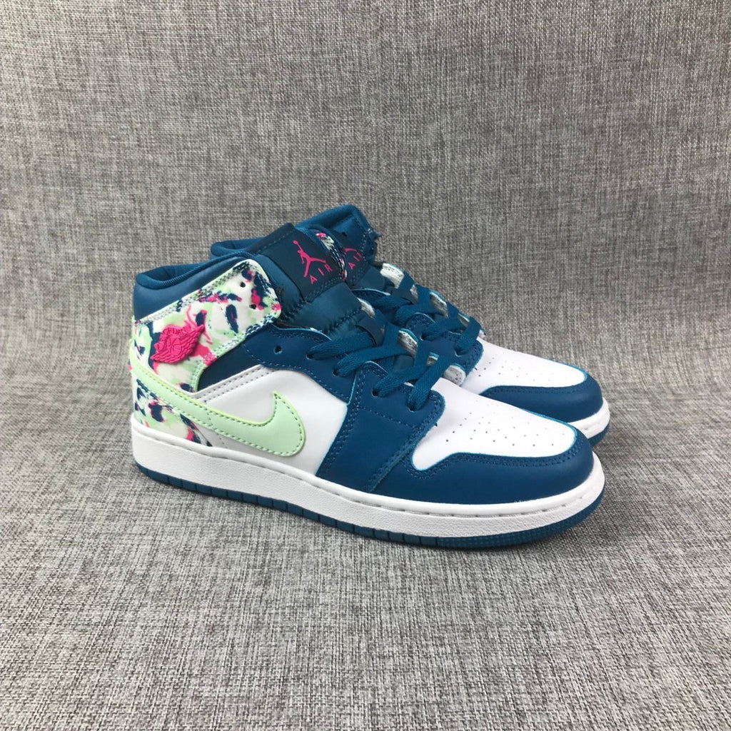 Air Jordan 1 Mid Hawaii High-Top Sneakers in Multicolor - product image from the listing.