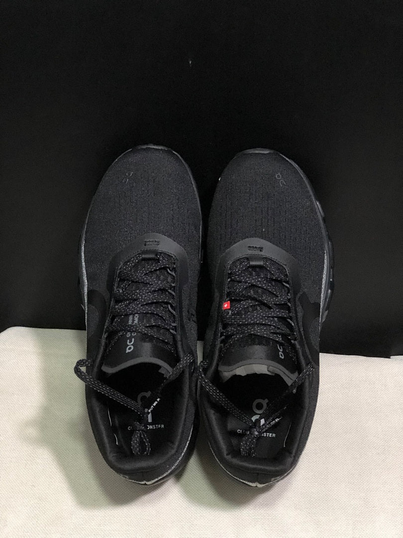 On Cloudmonster 2 Black and Ash Shoes for Running - product image from the listing.