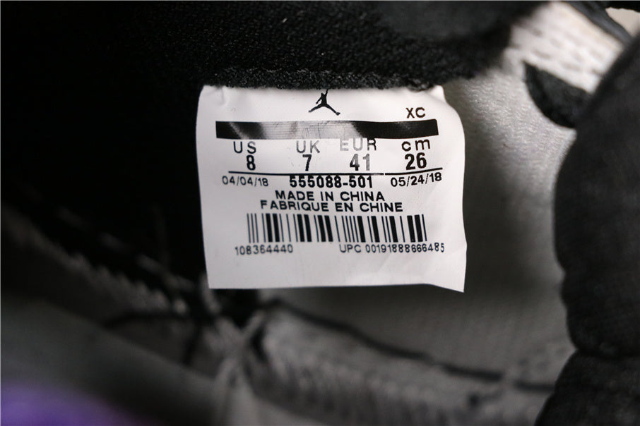 Air Jordan 1 Retro High OG Court Sneakers in Purple 555088-501 - product image from the listing.