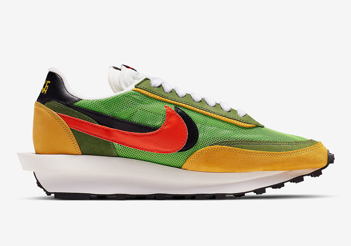 Nike x sacai LDV Waffle Sneakers in Green BV0073-300 - product image from the listing.