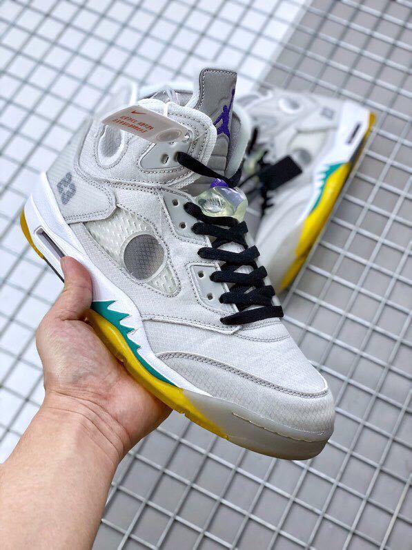 Air Jordan 5 x Off-White Sneakers in Grey CT8480-105 - product image from the listing.