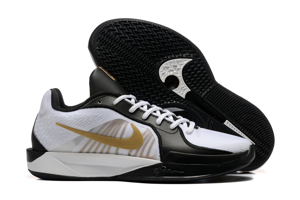 Nike Sabrina 2 Basketball Shoes in White Black Gold - product image from the listing.