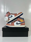 Air Jordan 1 Mid Flight Orange White Black FV3619-106 - product image from the listing.