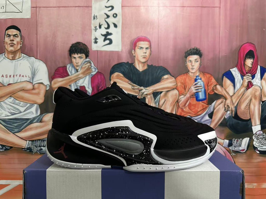 Jordan Luka 1 Basketball Shoes in Black Grey - product image from the listing.