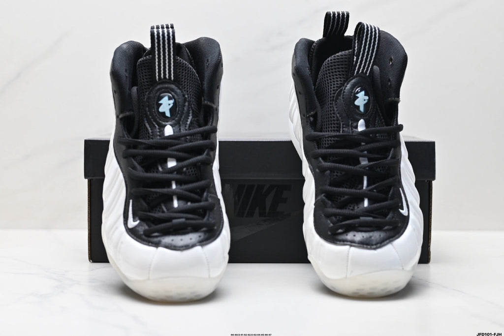 Nike Air Foamposite One Penny Sneakers in White and Black - product image from the listing.