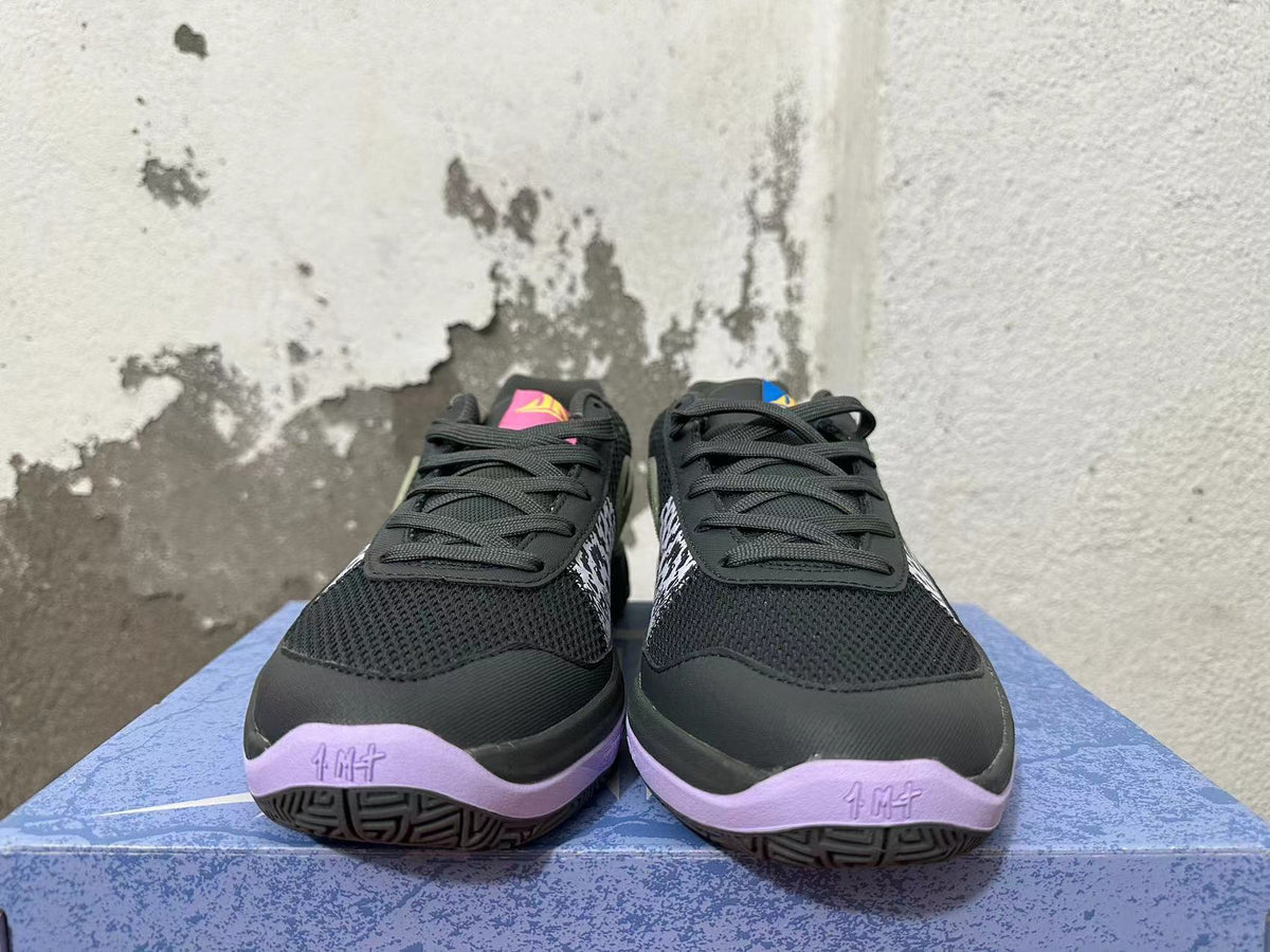 Nike Zoom GT Cut Academy Basketball Shoes in Black Purple - product image from the listing.