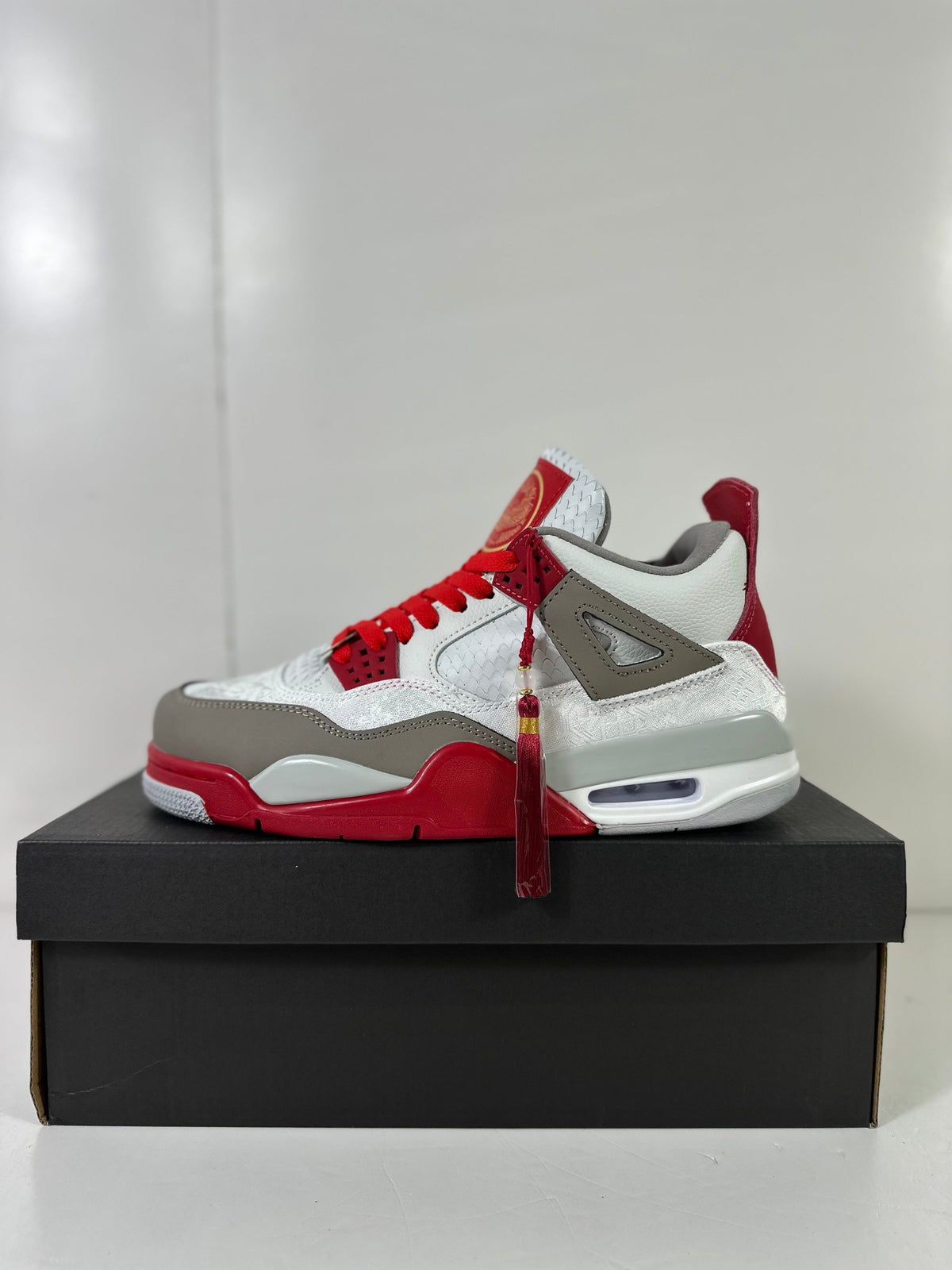 Jordan Dub Zero Basketball Sneakers in Red White Gray 311046-160 - product image from the listing.