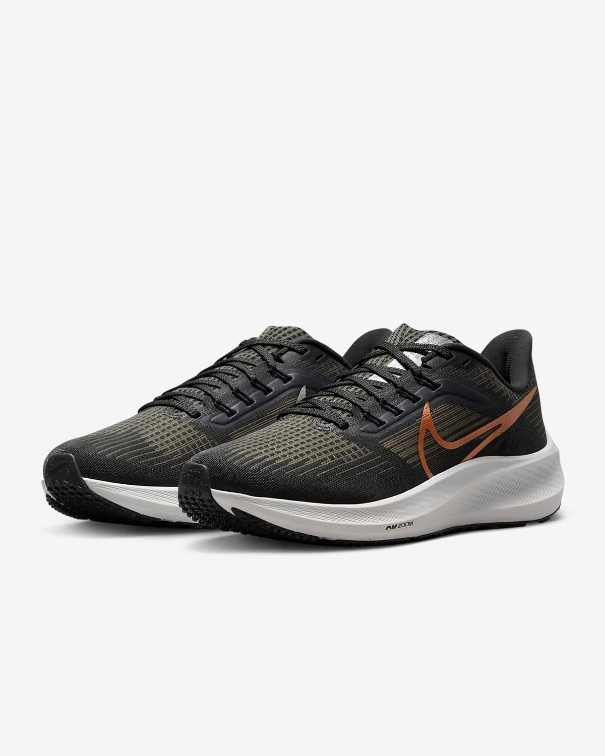 Nike Air Zoom Pegasus 39 Running Shoes in Black Orange DH4072-007 - product image from the listing.