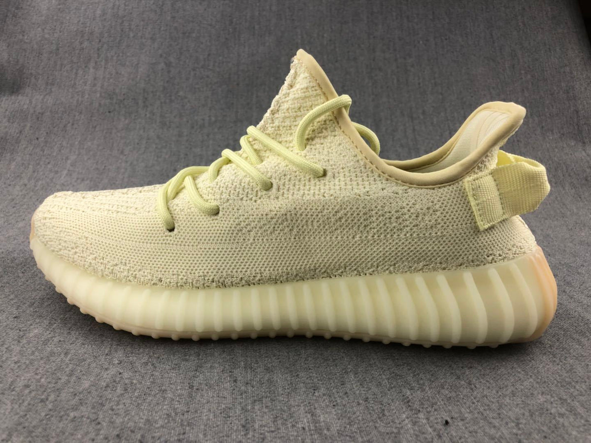 Cream Yeezy 350 V2 Knit Sneakers - product image from the listing.
